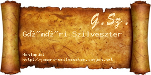 Gömöri Szilveszter névjegykártya