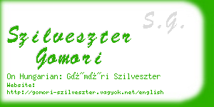 szilveszter gomori business card